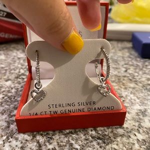 Silver and Diamond Earrings!